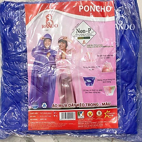 Áo mưa dây kéo trong màu Rando( sỉ ib)