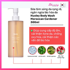 Sữa tắm sáng da rạng rỡ, ngăn ngừa lão hóa da Huxley Body Wash Moroccan