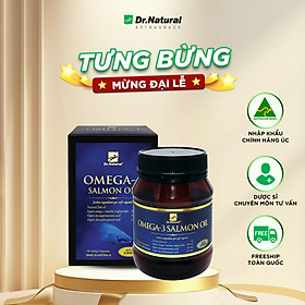Viên Uống Dầu Cá Hồi Úc Dr Natural Omega 3 Salmon Oil 180 Viên | Tốt Cho Mắt, Não, Tìm, Giảm Nguy Cơ Xơ Vữa Động Mạch - Hàng Chính Hãng