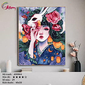 Mua Tranh tô màu theo số Cô gái thiên thần Nàng thơ AN0864