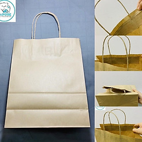 100 túi giấy cao cấp kraft Nhật có quai K2014 28x10x36cm