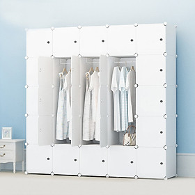 Tủ nhựa lắp ghép để quần áo 25 ô - 5 thanh treo (175cmx175cmx47cm)