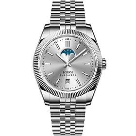Đồng hồ nam chính hãng LOBINNI L19018-2,Kính Sapphire,chống xước,chống nước 50M,BH 24 tháng,máy cơ(Automatic)
