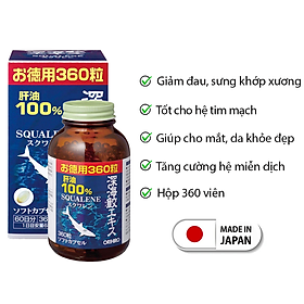 Viên uống dầu gan cá mập ORIHIRO Squalene Nhật Bản hỗ trợ xương khớp