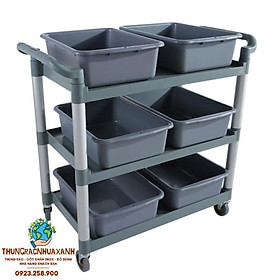 Mua *GIÁ SỐC DUY NHẤT 1 CHIẾC* XE ĐẨY PHỤC VỤ NHÀ HÀNG 3 TẦNG - XE DỌN BÀN ĂN