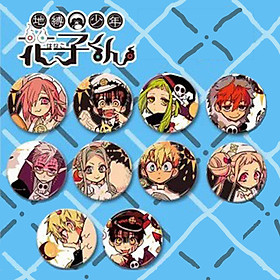 Combo 10 huy hiệu cài áo JIBAKU SHOUNEN HANAKO-KUN - ÁC MA NHÀ XÍ HANAKO anime