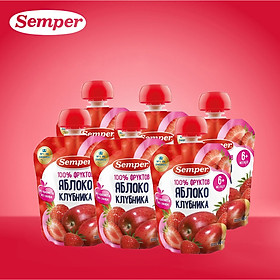 Combo 6 gói mix Trái cây nghiền các vị Semper 90g dành cho bé từ 6 tháng trở lên