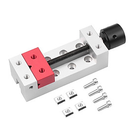 2-Inch Mini Drill Press Vise Flat Clamp C Clamp Bench Vise for Carving Engraving Machine Walnut Jewelry Watch Repairing