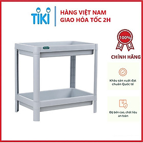 Kệ chữ nhật để đồ đa năng Osaka HOKORI 2 tầng nhựa VIỆT NHẬT cao cấp - Đựng đồ phòng tắm, gia vị, úp chén bát - Hàng chính hãng