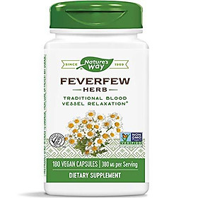 Nature's Way Feverfew; 380 mg TRU-ID Certified Non-GMO Project Vegetarian; 180 Count
