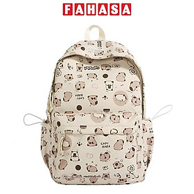 Ba Lô Thời Trang - Omaska 1968# - Capybara/Hình Quả Bơ/Light Colored Capy/Cún Con/Checkered Dog - Xám/Checkered Dog - Be