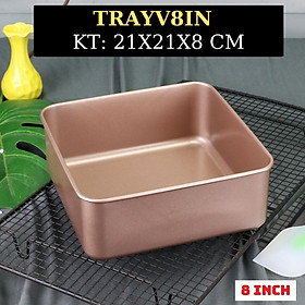 KHAY NƯỚNG BÁNH BÔNG LAN PHOMAI ĐÀI LOAN ĐÁY LIỀN CAO 8 CM X 6INCH CHỐNG DÍNH CAO CẤP