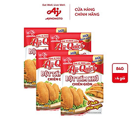 Combo 4 Gói Gia Vị Nêm Sẵn Aji-Quick Bột Tẩm Khô Chiên Giòn 84g Gói