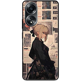 Ốp lưng cho Oppo A54 - A55 - A56 5G - A55s - A18 - A38 - A58 - Cô Gái Buộc Tóc Đen - Hàng Chính Hãng