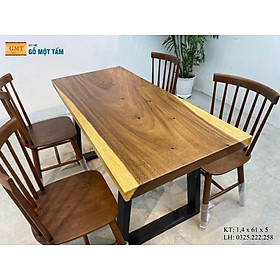 Mua Bàn Gỗ Me Tây Nguyên Tấm  Bàn Làm Việc gỗ Me Tây  Bàn Trà Gỗ Me Tây  Bàn Ăn Gỗ Me Tây Dài 1 4m Rộng 61cm Dày 5cm