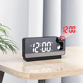 Bảng đồng hồ báo thức kỹ thuật số Led Đồng hồ báo thức điện tử với máy chiếu thời gian 180 độ Phòng ngủ Đồng hồ đầu giường
