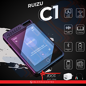 Mua Ruizu C1 - Máy nghe nhạc đa năng: Màn Hình Cảm Ứng 2.4inch  Hỗ Trợ Đa Định Dạng MP3 WMA APE FLAC WAV DRM ACELP  Tích Hợp Loa Ngoài  Bluetooth 5.0  FM Radio  Ghi Âm  Xem Video Định Dạng AMV AVI  Bộ Nhớ 16Gb  Hỗ Trợ Thẻ Nhó 128Gb - Hàng nhập khẩu