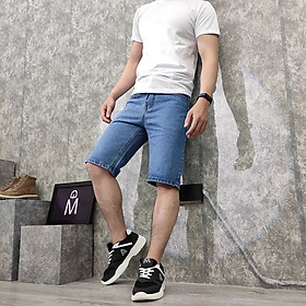 Quần short jean nam MĐ Q393 xanh đen