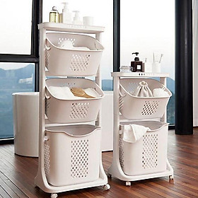 Kệ Nhựa Việt Nhật 3 Tầng Có Bánh Xe