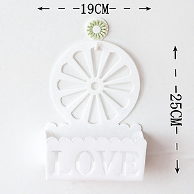 Mua Giỏ hoa treo tường  hoa trang trí  giỏ hoa giả decor bức tường kích thước 19x25cm