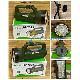 Đèn Pin xách tay DP-7323, Chế độ sáng mạnh/yếu, Ánh sáng pin/khẩn cấp, chất liệu nhựa ABS không độc hại