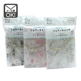 Mua Mũ trùm đầu khi tắm họa tiết dễ thương Ø30cm  giúp tránh bị ướt tóc khi tắm  bảo vệ tóc khỏi nước và các tác hại hóa chất - Hàng nội địa Nhật Bản