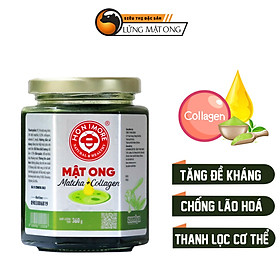 Mật ong Matcha Collagen - Honimore 360g/hủ  - tiện lợi, chống lão hoá,thanh lọc cơ thể