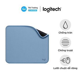 Lót chuột Logitech Mouse Pad - Đế cao su chống trượt, lướt dễ dàng, bề mặt chống đổ tràn, bền bỉ, nhỏ gọn - Màu