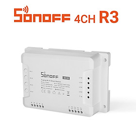 SONOFF 4CH R3 4-gang Wi-Fi DIY Smart Switch 4 Way Home Automation Switch Module Compatible with Alexa Google Home