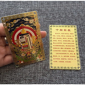 Mua Thẻ kinh chú Kalachakra bằng đồng - Tấm bài kim cang thời luân