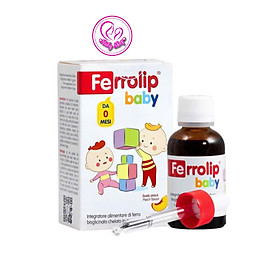 Sắt Ferrolip baby chai 30ml vị đào nhập khẩu Ý hỗ trợ bé phòng thiếu máu