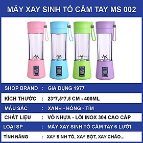 Mua Máy xay sinh tố cầm tay mini sạc pin tích điện tiện dụng  máy xay cầm tay đa năng loại 4  6 lưỡi dao cao cấp