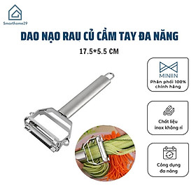 Nạo sợi rau củ cầm tay 3 trong 1 bằng inox 304, Dao nạo rau củ, gọt hoa quả đa năng - Chính hãng MINIIN 