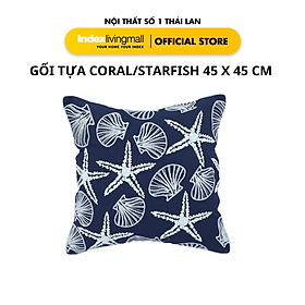 Mua Gối Tựa Trang Trí STARFISH/CORAL Họa Tiết Sao Biển  San Hô Có Dây Kéo 45x45x10 cm | Index Living Mall | Nội Thất Nhập Khẩu Thái Lan