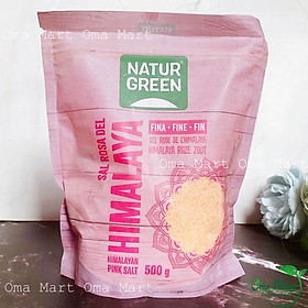 Muối Hồng Hymalaya Naturgreen 500g dạng mịn - Date 9 2025