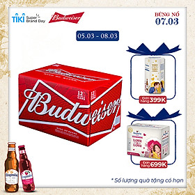 Thùng 12 Lon Bia Budweiser (500ml / Lon)