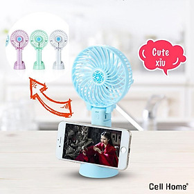 Mua Quạt cầm tay có chân đế sạc pin và USB 3 cấp độ gió 23 * 14 cm