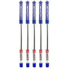 Vỉ 4 + 1 Bút Bi 0.6 mm - Stacom VBP2026 - Mực Xanh