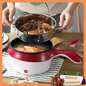 Mua Nồi Lẩu Mini Chống Dính Kèm Giá Hấp Size 18Cm  - Màu Đỏ - Hàng Loại 1