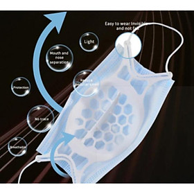 Miếng Silicon Đệm Lót Khẩu Trang Chống Thấm Nước Bảo Vệ Lớp Trang điểm Son Môi, Thoáng Khí Tiện Dụng Dễ Thở Nói Chuyện