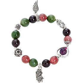 Vòng Tay Đá Đa Sắc Mix Charm Ngọc Quý Gemstones VT45