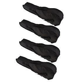 4pcs Ukulele Guitar Waterproof Bag Case Padded Carry Case 26inch Black