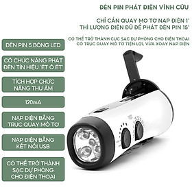 Mua Đèn Pin Nghe Đài Radio Cầm Tay Có Trục Quay Phát Điện Vĩnh Cửu  Nhỏ Gọn Thích Hợp Đi Rừng Dã Ngoại