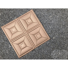 Mua COMBO 10 XỐP DÁN TƯỜNG GIẢ DA_MẦU NÂU CAFE 60X60 CM