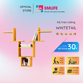 Kệ gỗ treo tường trang trí hiện đại SMLIFE Whitetail  | Gỗ MDF dày 17mm chống ẩm | D120xR20xC100cm - Màu