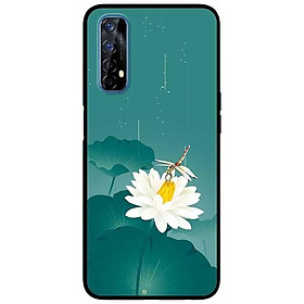 Ốp lưng dành cho Reno 5 - Reno 5 Pro - Realme 7 - Realme 7 Pro mẫu Hoa Trắng Chuồn Chuồn