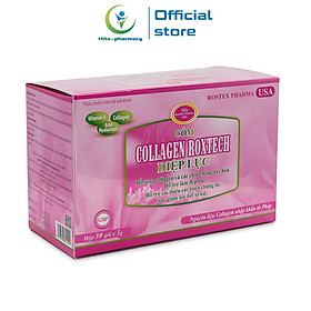 Cốm Collagen Roxtech Diệp Lục giúp đẹp da, tăng nội tiết tố nữ - 30 gói