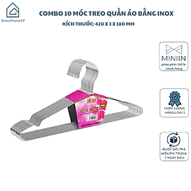 Mua Combo 10 Móc Treo Quần Áo Inox Dạng Tròn Dài 42cm - Chống Trượt  Chống Gỉ  Bền Bỉ  Hiệu Quả - HÀNG CHÍNH HÃNG MINIIN