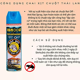 Chai Xịt Đuổi Chuột RAT OFF ANTI RAT SPRAY 200ml - Thái Lan