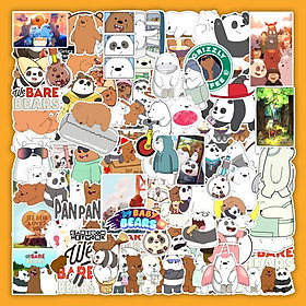 Set 50 Hình Sticker We Bare Bear